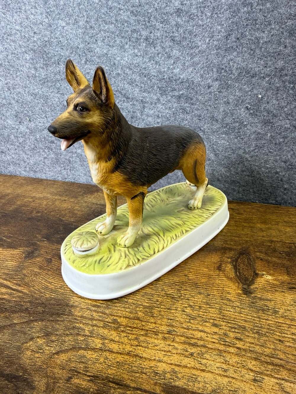 Lionstone 1975 Sculptured Porcelain German Shepherd Decanter Limited Edition